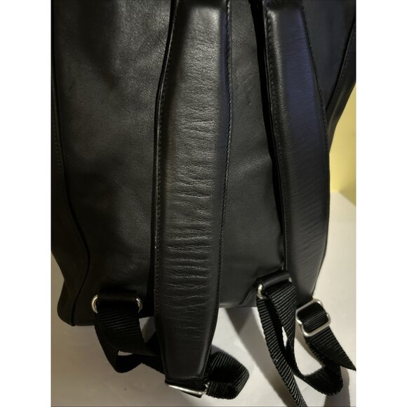 Y2K Coach 0529 Black Leather Extra Large Padded Straps 90s Backpack Vtg Rucksack - Picture 11 of 16